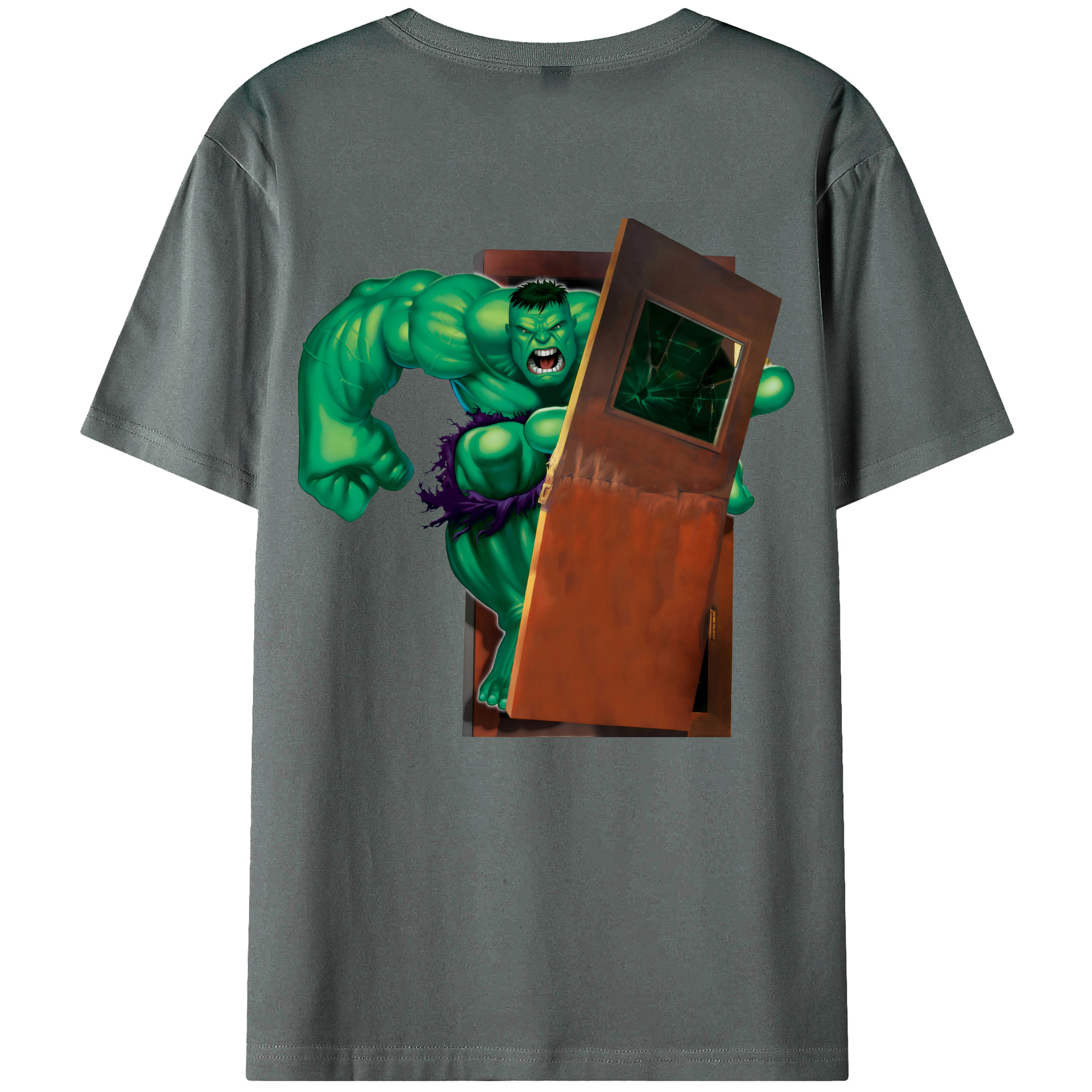 （画像用） アベンジャーズ The Avengers 綿100％ メンズ半袖Tシャツ（バックプリント） 通気性